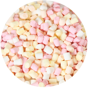 Posypka dekoracyjna - mikro pianki Marshmallows 50 g, biały, różowy, pomarańczowy | FUNCAKES, F51105