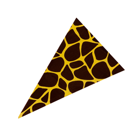 Czekoladowa dekoracja, trójkąt Jura Żyrafa 35x55 mm - 490 szt. | MONA LISA, CHD-PS-22613E0-999