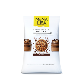 Kawałki ciemnej czekolady do dekoracji 5 do 7 mm ChocRocks Dark, 2,5 kg torba | MONA LISA, CHD-GL-47X1-556