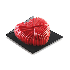 Forma do ciast i deserów serce z włóczki 6x 110 ml, 82x77x31 mm + wycinarka | SILIKOMART, Lovely 110