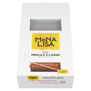 Dekoracja, ołówek XL z białej i różowej czekolady 200 mm - 115 szt. | MONA LISA, CHX-PC-19954E0-999