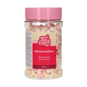 Posypka dekoracyjna - mikro pianki Marshmallows 50 g, biały, różowy, pomarańczowy | FUNCAKES, F51105