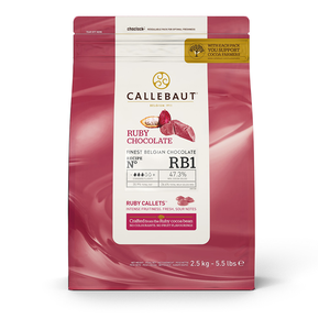 Czekolada różowa Ruby 47,5% Callets&amp;#x2122; 2,5 kg torba  | CALLEBAUT, CHR-R35RB1-E4-U70