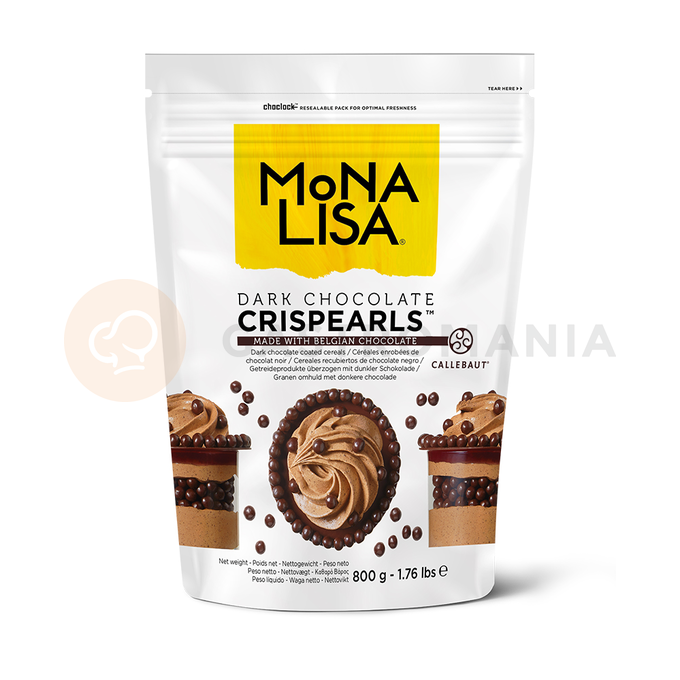 Posypka dekoracyjna Crispearls&amp;#x2122; - herbatnik oblany ciemną czekoladą 0,8 kg | MONA LISA, CHD-CC-CRISPE0-02B