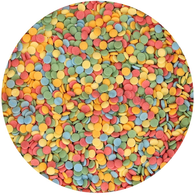 Cukrowe konfetti do dekoracji 60 gr, mix kolorów | FUNCAKES, F52005