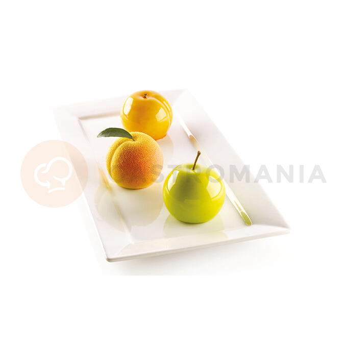 Silikonowa forma do ciast i deserów - brzoskwinia 6x 118 ml, 62x52 mm | SILIKOMART, Ispirazioni Di Frutta