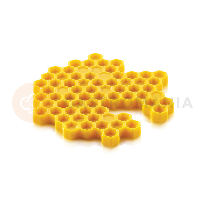 Silikonowa forma do wykończenia deserów 3D - plaster miodu 2x 140x10 mm, 80 ml | SILIKOMART, Miel 80