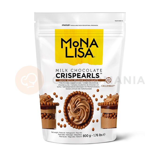 Posypka dekoracyjna Crispearls&amp;#x2122; - herbatnik oblany mleczną czekoladą 0,8 kg | MONA LISA, CHM-CC-CRISPE0-02B