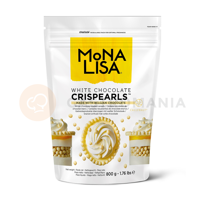 Posypka dekoracyjna Crispearls&amp;#x2122; - herbatnik oblany białą czekoladą 0,8 kg | MONA LISA, CHW-CC-CRISPE0-02B