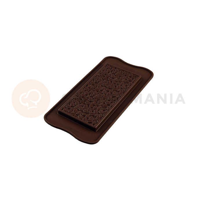 Forma do pralin i czekoladek - tabliczka z ziarenkami kawy, 155x77x9 mm, 85 ml - SCG39 Coffee Choco Bar | SILIKOMART, EasyChoc