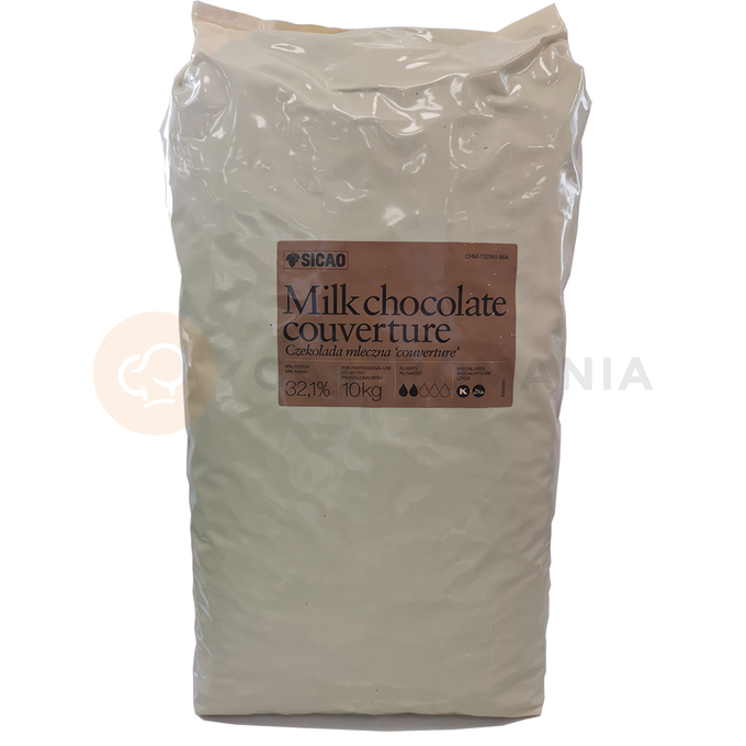 Czekolada mleczna 32,1%, 10 kg torba  | SICAO, CHM-T92941-86A