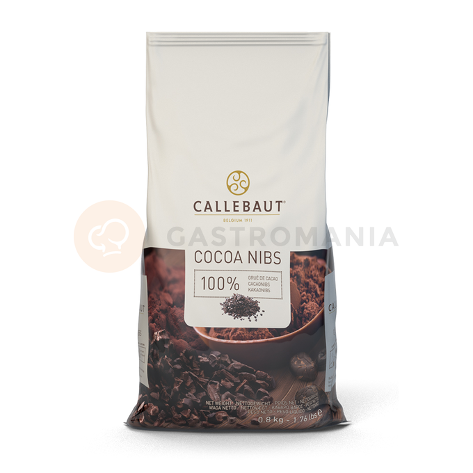 Pokruszone i prażone ziarna kakaowe - Nibsy, 0,8 kg torba | CALLEBAUT, NIBS-S502-X47