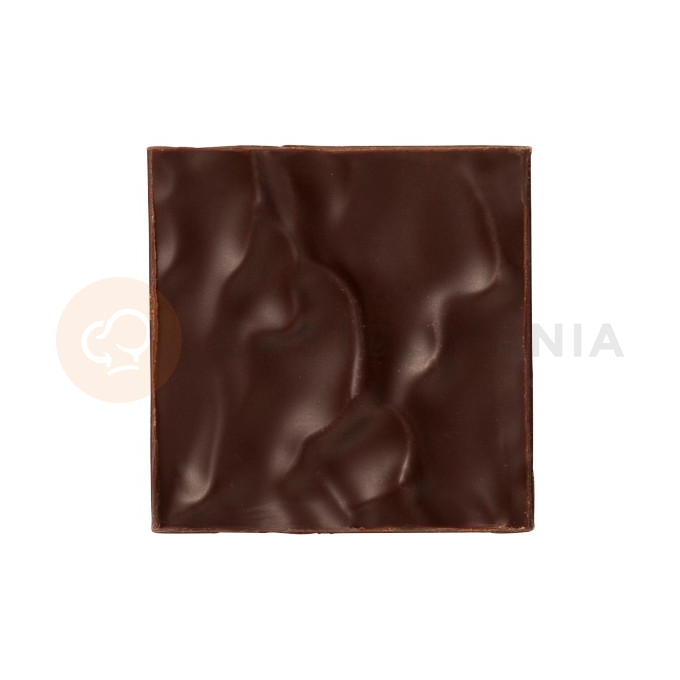 Dekoracja z ciemnej czekolady, kwadrat Jura Fala 30x30 mm - 150 szt. | MONA LISA, CHD-PS-19830E0-999