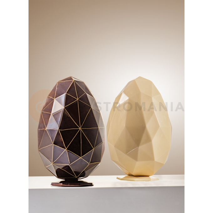Forma termoformowana do jajek czekoladowych 3D - 2 szt. 120x185 mm - 20U3D07 | MARTELLATO, Diamond