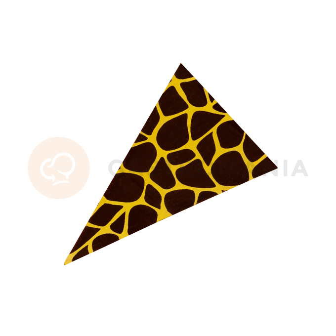 Czekoladowa dekoracja, trójkąt Jura Żyrafa 35x55 mm - 490 szt. | MONA LISA, CHD-PS-22613E0-999