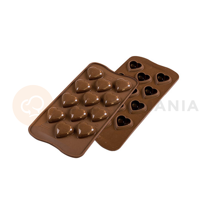 Forma do pralin i czekoladek - serduszko 3D, 12x8 mm, 8 ml - My Love | SILIKOMART, EasyChoc