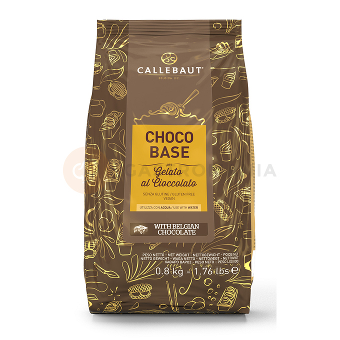 Baza do lodów z prawdziwą ciemną czekoladą Choco Base, 0,8 kg torba | CALLEBAUT, MXD-ICE10SF-V99