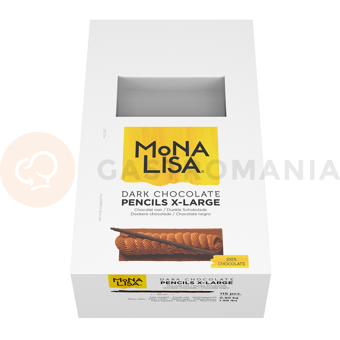 Dekoracja, ołówek XL z ciemnej czekolady 200 mm - 115 szt. | MONA LISA, CHD-PC-19940E0-999