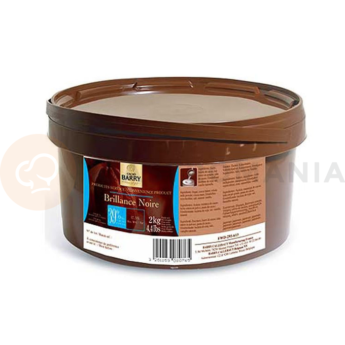 Glazura, lukier z ciemnej czekolady Brillance Noire, 2 kg wiaderko | CACAO BARRY, FWD-295-613