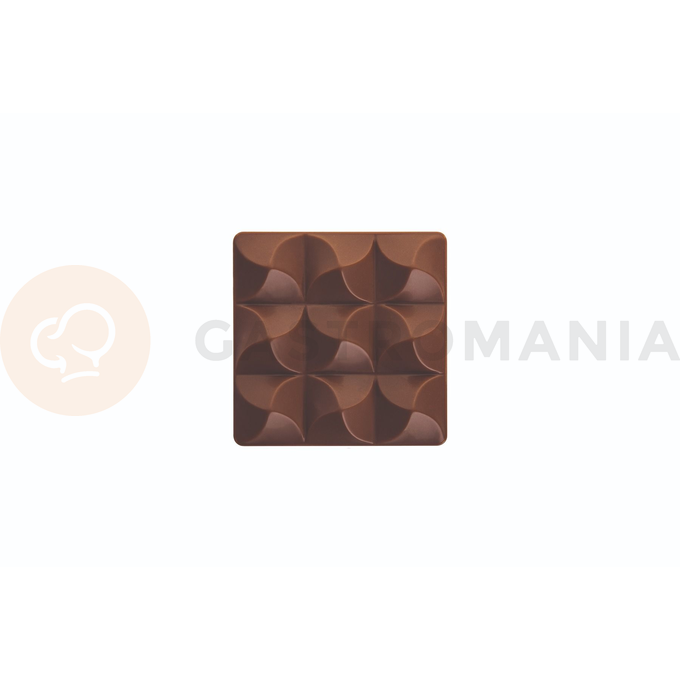 Forma z tritanu do tabliczek czekolady - 6 x 50g, 70x70x14 mm - PC5014FR | PAVONI, Mini Moulin