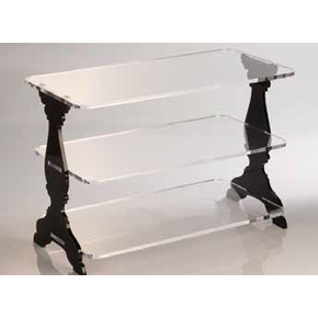 Stojak na ciasta i desery z plexi 3 półki, wysokość 520 mm, transparentny - 80D1208 | MARTELLATO, Baroque