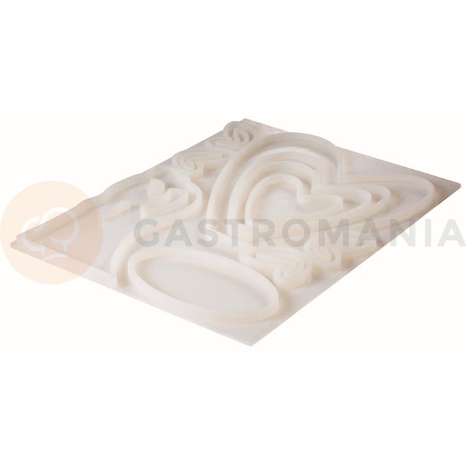 Silikonowa forma 3D - ozdoba na tort - serce - 300x400 mm - 30SMTP01 | MARTELLATO, Wedding Time