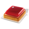 Tacka antypoślizgowa do ciast, deserów i monoporcji 8,5x8,5 cm, kwadratowa - biała, 25 szt. | SILIKOMART, Trays