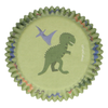 Papilotki do pieczenia babeczek śr. 5 cm, 48 szt. zielone w dinozaury | FUNCAKES, FC4015