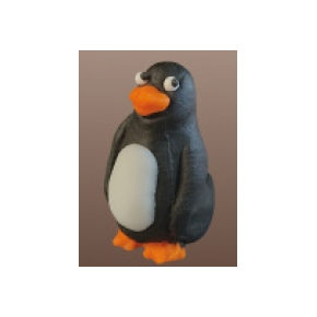 Pingwinek, figurka z cukru 4 cm, czarny | MAGMART, ZS01