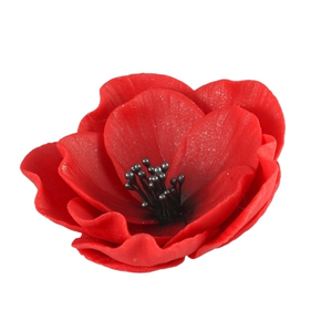 Kwiat eustoma mała z cukru 8 cm, czerwony | MAGMART, K 013M