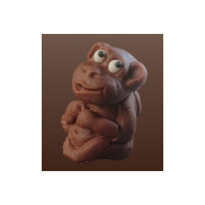 Małpka, figurka z cukru 4 cm, brązowy | MAGMART, ZS01