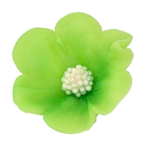 Kwiat mercedes mały z cukru 4 cm, limonkowy, komplet 5 szt. | MAGMART, K 010