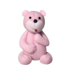 Miś, figurka z cukru 6 cm, różowy | MAGMART, ZW-M