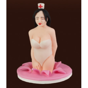Kobieta pielęgniarka, figurka z cukru, 9 cm, biały | MAGMART, KS13