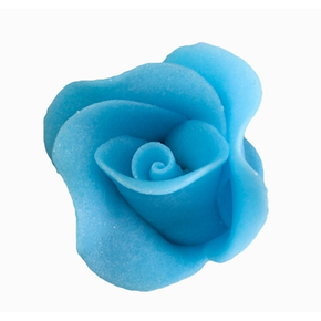 Kwiat róża duża z cukru 4 cm, niebieski | MAGMART, R 01