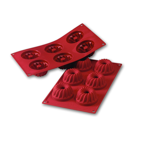 Forma na ciastka i desery, 70x36 mm, 6 sztuk - SF058 | MARTELLATO, Silicone Moulds