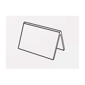 Wolnostojąca plastikowa tabliczka, 85x50,5 mm, 10 sztuk - 10SA001B | MARTELLATO, Total White