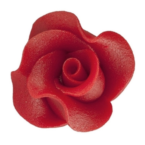 Kwiat róża średnia z cukru 3 cm, czerwony | MAGMART, RS 02