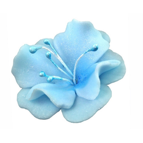 Kwiat magnolia mała z cukru 5,5 cm, niebieski | MAGMART, K 024M