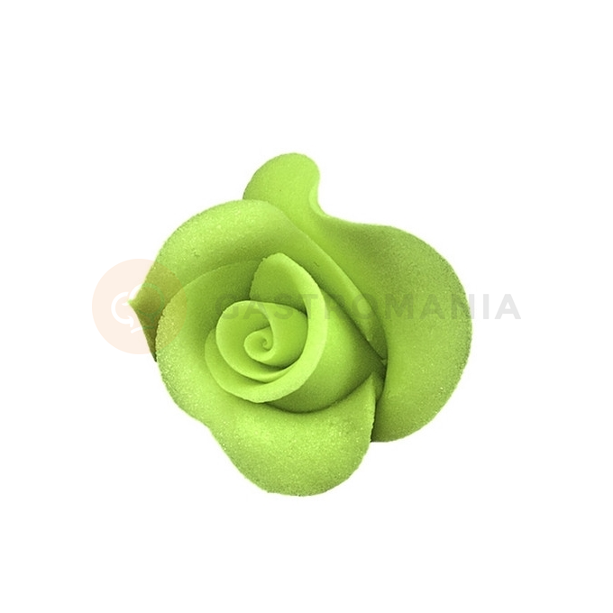 Kwiat róża średnia z cukru 3 cm, limonkowy | MAGMART, RS 02