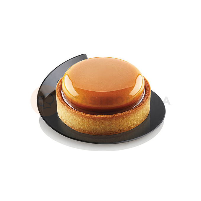 Tacka antypoślizgowa do ciast, deserów i monoporcji 8,6 cm, okrągła - czarna, 25 szt. | SILIKOMART, Trays