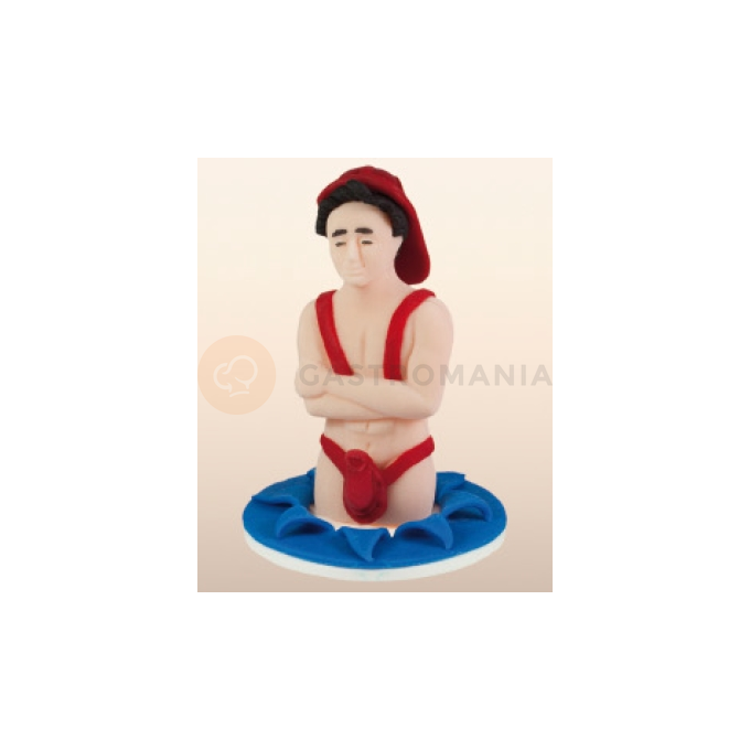 Mężczyzna strażak, figurka z cukru, 9 cm, czerwony | MAGMART, FS11