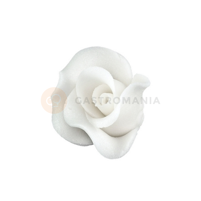 Kwiat róża średnia z cukru 3 cm, biały | MAGMART, RS 02