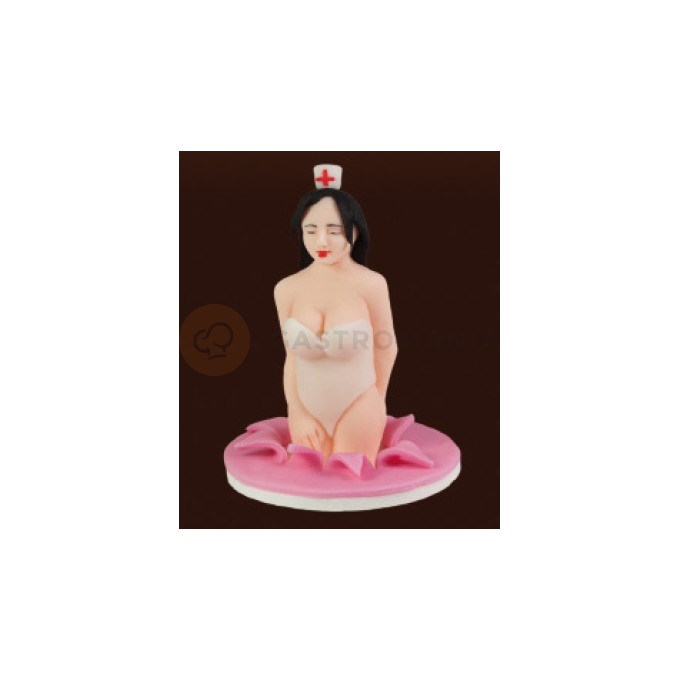Kobieta pielęgniarka, figurka z cukru, 9 cm, biały | MAGMART, KS13