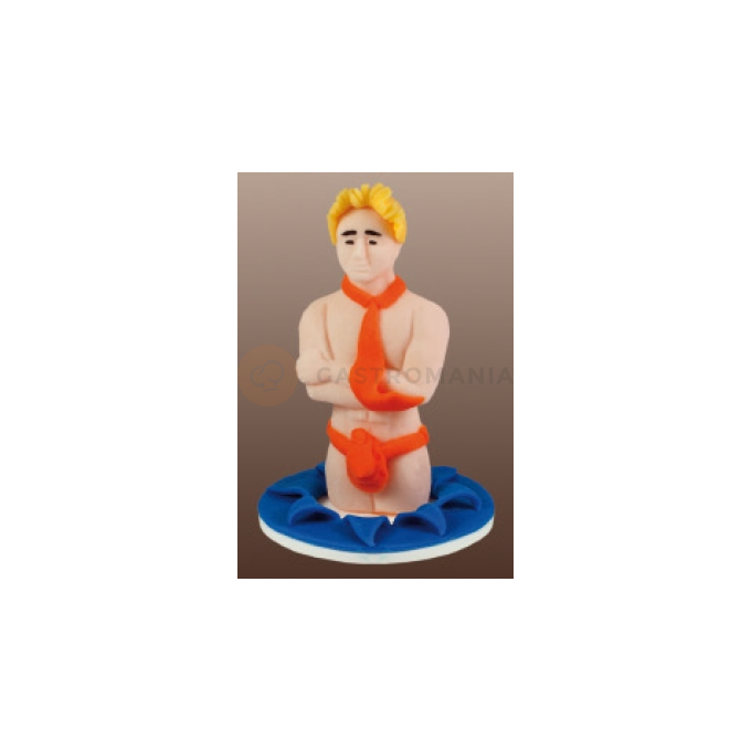 Mężczyzna w krawacie, figurka z cukru, 9 cm, pomarańczowy | MAGMART, FS12