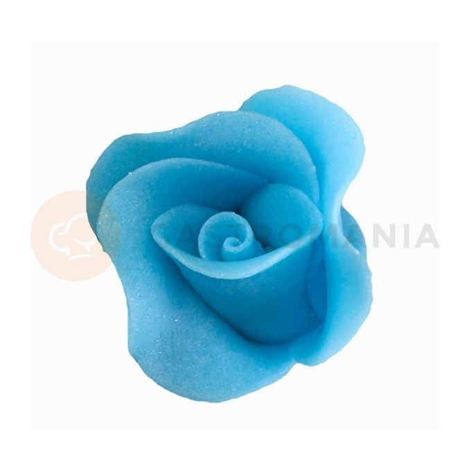 Kwiat róża duża z cukru 4 cm, niebieski | MAGMART, R 01