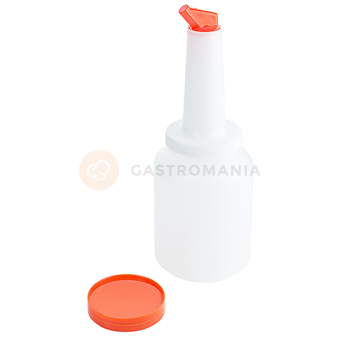 Dyspenser barmański z polipropylenu, 2 l, biało - pomarańczowy | CONTACTO, 5843/206