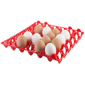 Taca na jajka z polietylenu, 300x300x50 mm, czerwona | CONTACTO, 8034/031