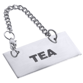 Oznakowanie TEA wykonane ze stali nierdzewnej na łańcuszku | CONTACTO, 7229/102