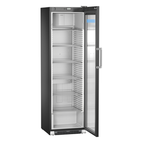 Szafa chłodnicza ekspozycyjna z panelem reklamowym, przeszklonymi drzwiami i chłodzeniem dynamicznym, 441 l, 600x696x2027 mm | LIEBHERR, FKDv 4523 PremiumPlus